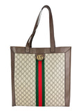 Gucci Brown and Beige Coated Canvas Ophidia Soft Tote Large