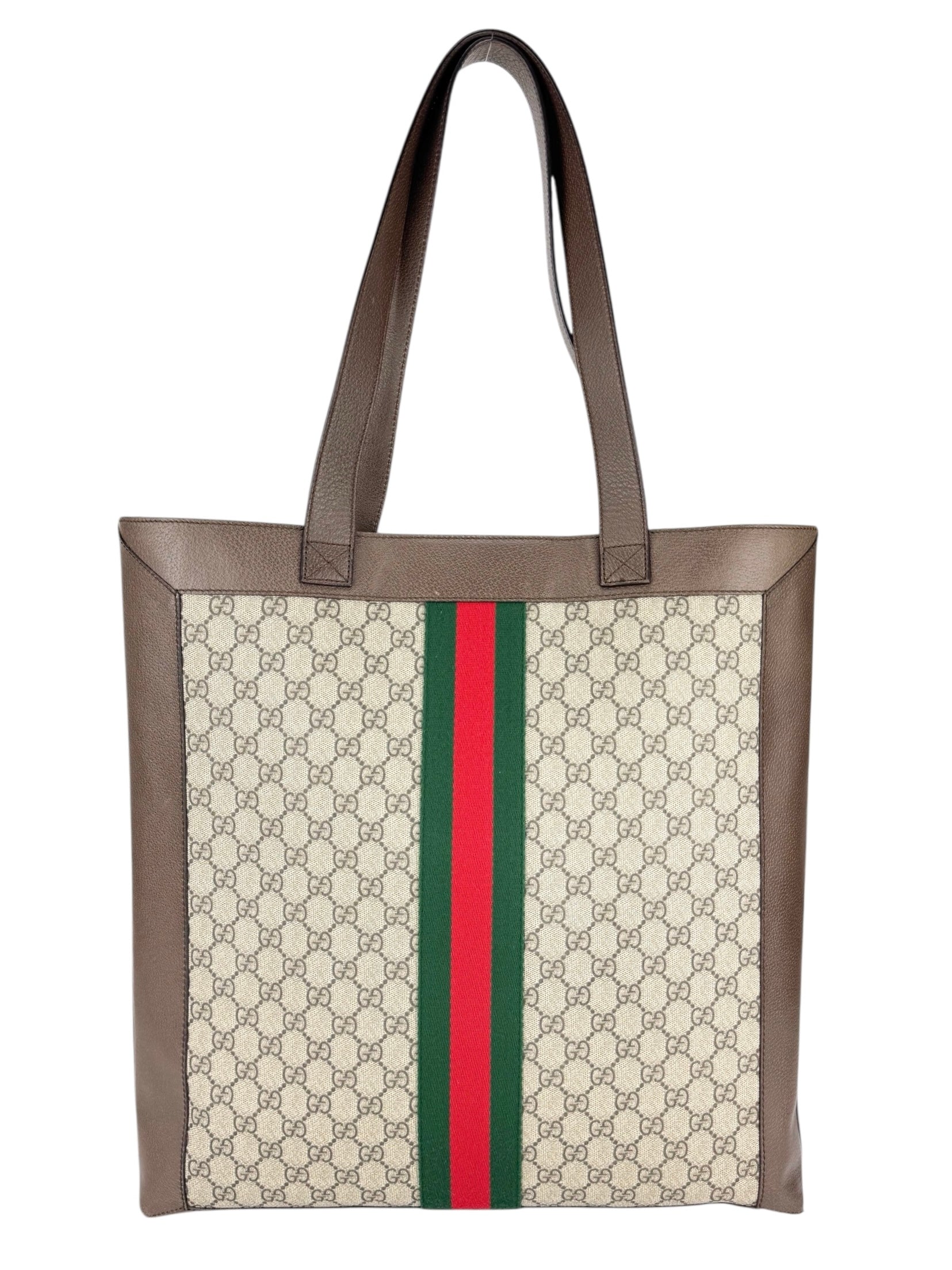 Gucci Brown and Beige Coated Canvas Ophidia Soft Tote Large