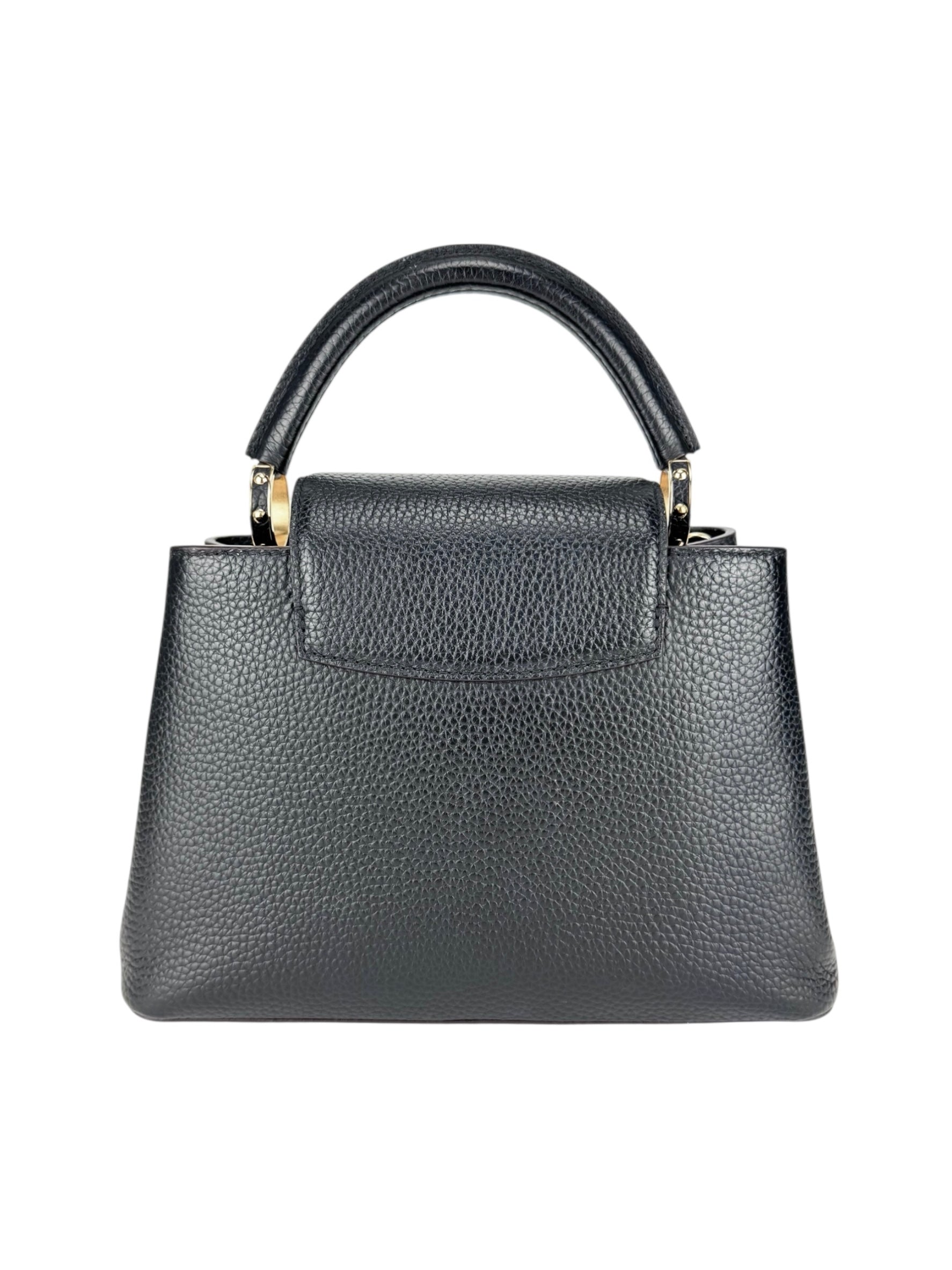Louis Vuitton Black Taurillon Leather Capucines Bag BB