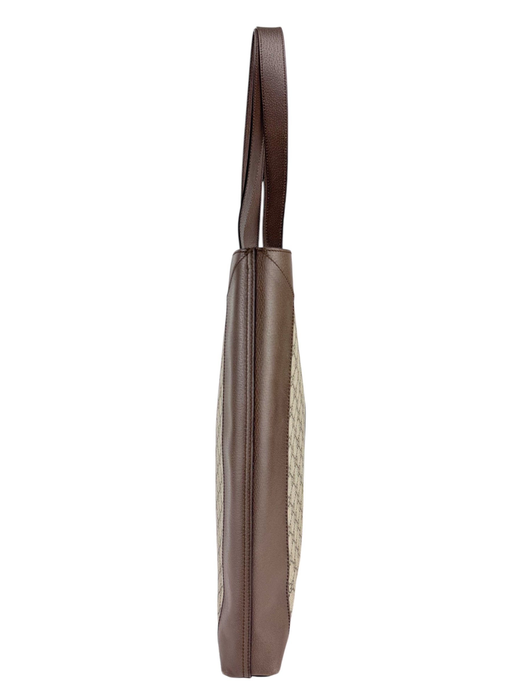 Gucci Brown and Beige Coated Canvas Ophidia Soft Tote Large