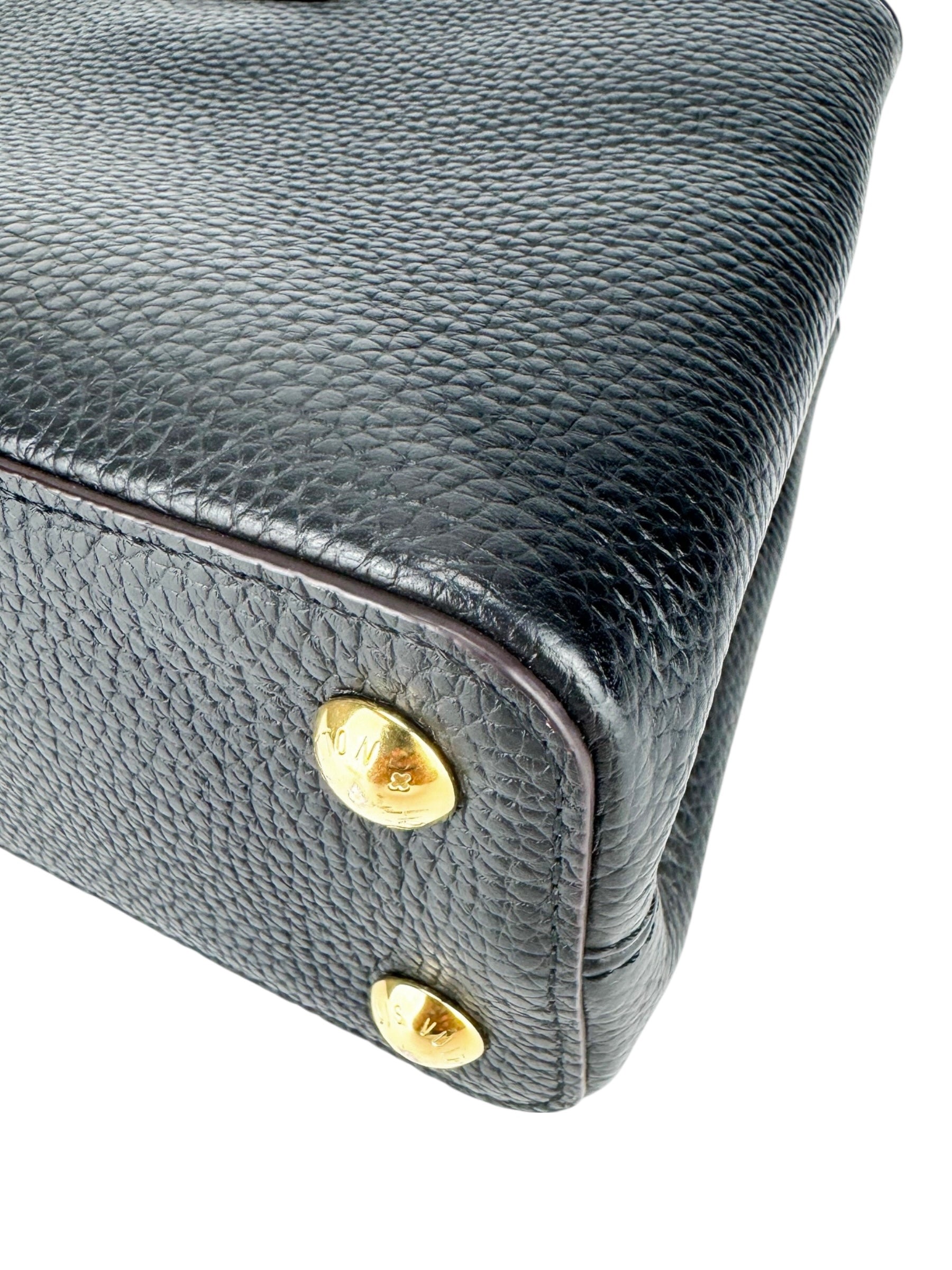 Louis Vuitton Black Taurillon Leather Capucines Bag BB