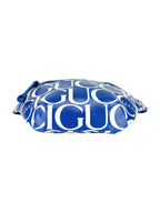 Gucci Blue and White Coated Canvas Belt Bag