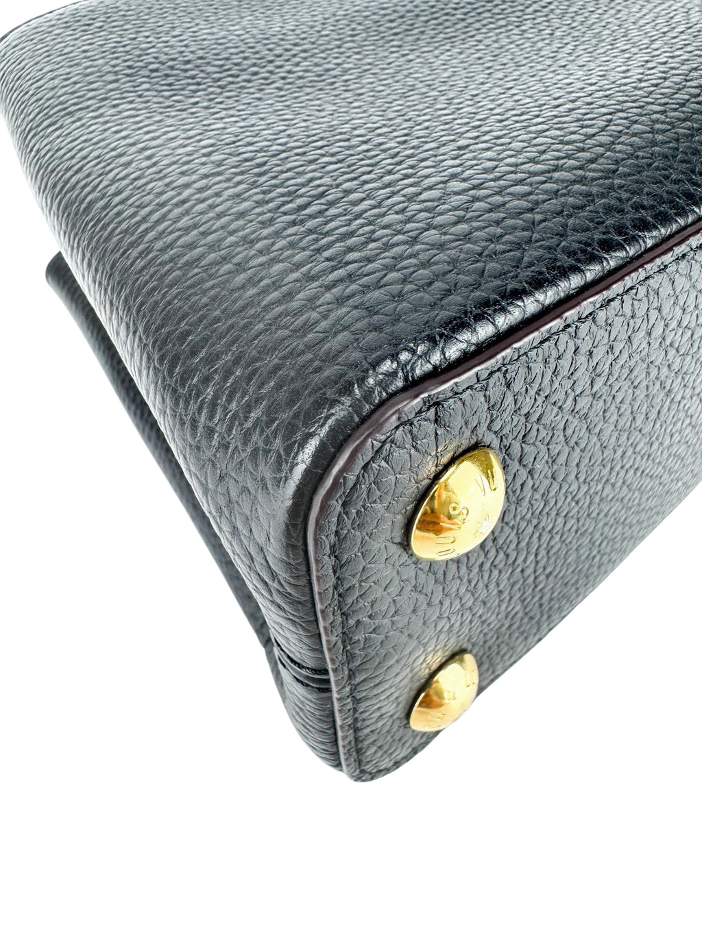 Louis Vuitton Black Taurillon Leather Capucines Bag BB