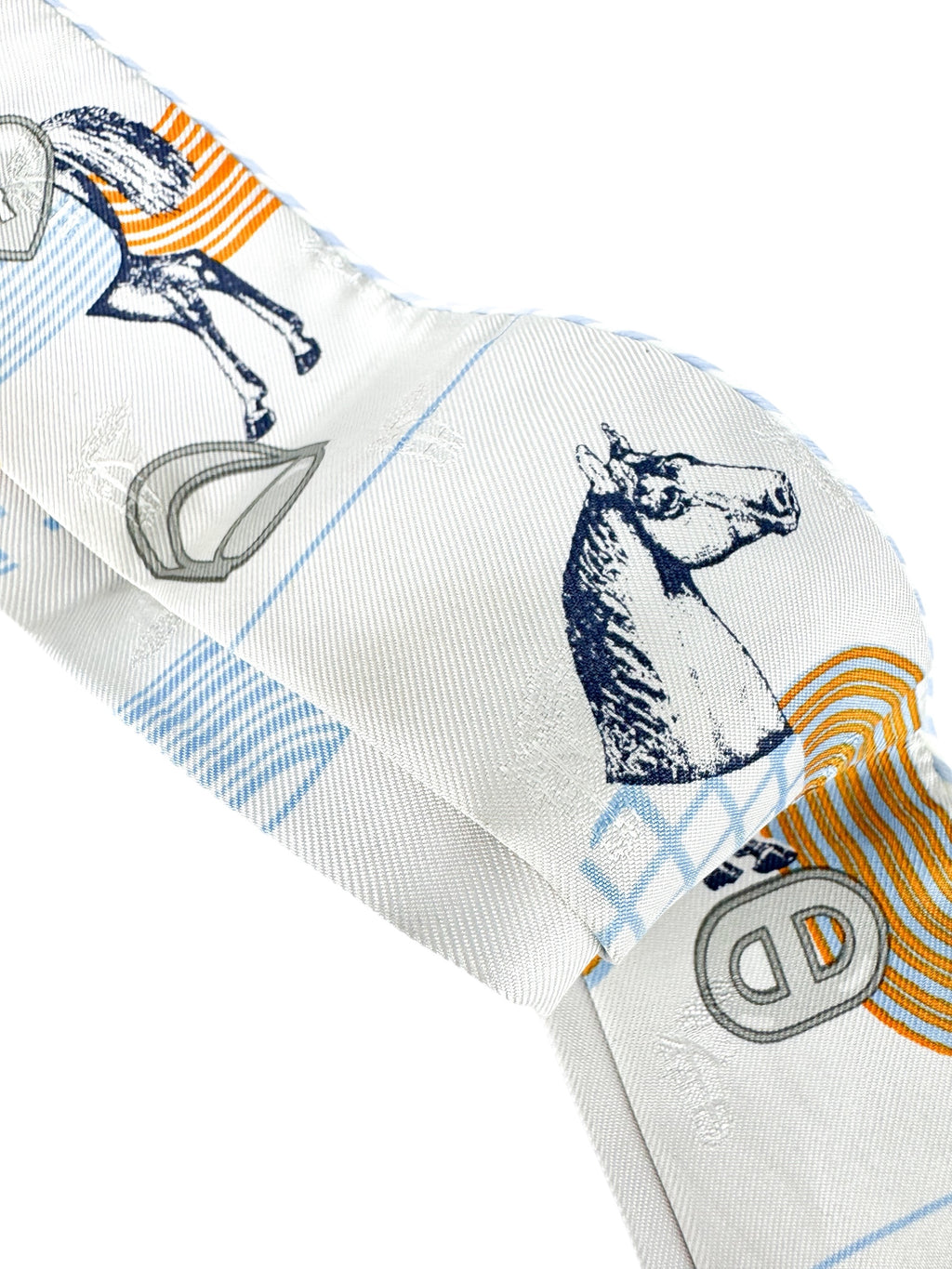 Herme Grey Garde Robe Pop Silk Twilly