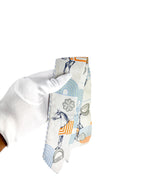 Herme Grey Garde Robe Pop Silk Twilly