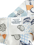 Herme Grey Garde Robe Pop Silk Twilly