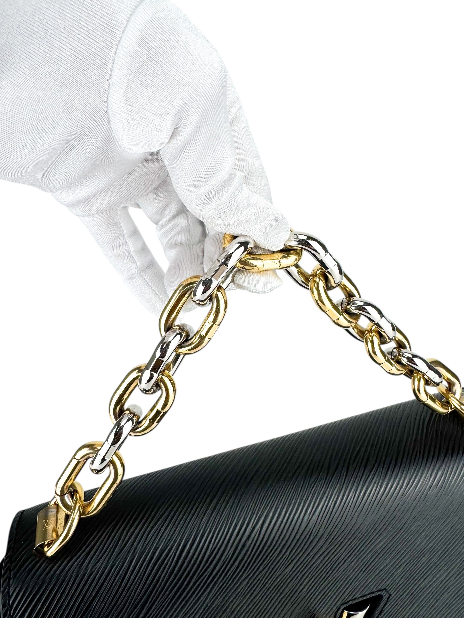 Louis Vuitton Black Epi Leather Twist Bag MM