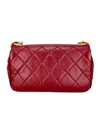Chanel Burgundy Lambskin Pearl Single Flap Bag Mini