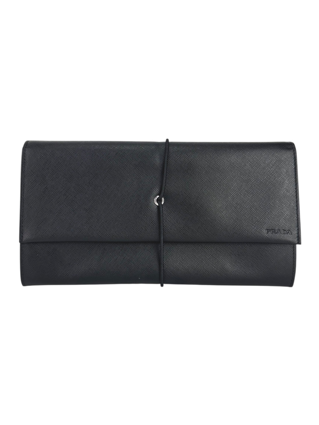Prada Black Saffiano Leather Clutch Bag