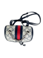 Gucci Beige and Navy Coated Canvas and Leather GG Supreme Ophidia Backpack Mini