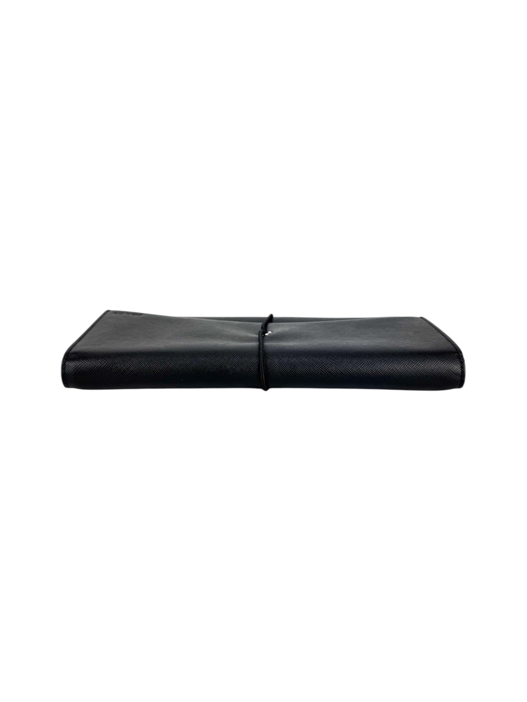 Prada Black Saffiano Leather Clutch Bag