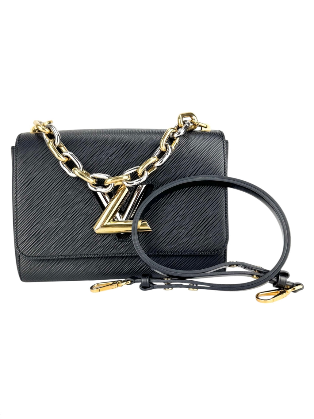 Louis Vuitton Black Epi Leather Twist Bag MM