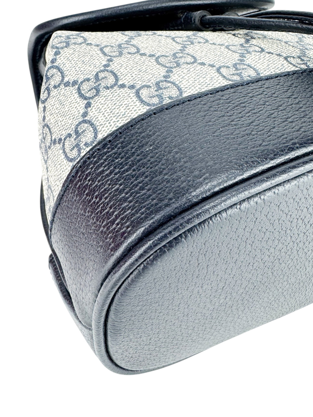 Gucci Beige and Navy Coated Canvas and Leather GG Supreme Ophidia Backpack Mini