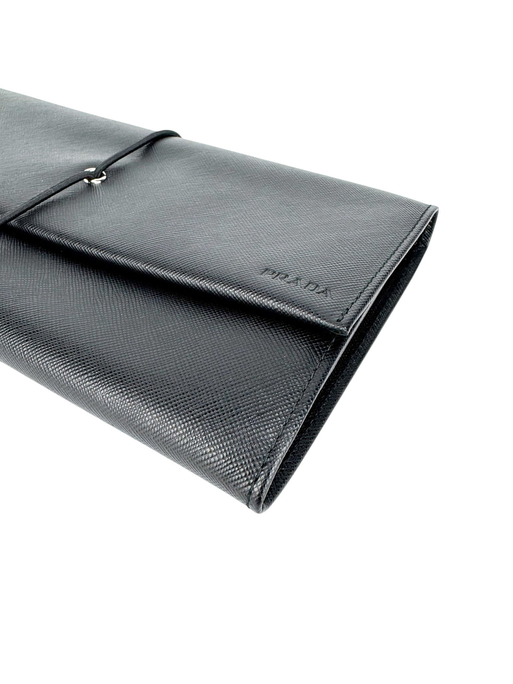 Prada Black Saffiano Leather Clutch Bag