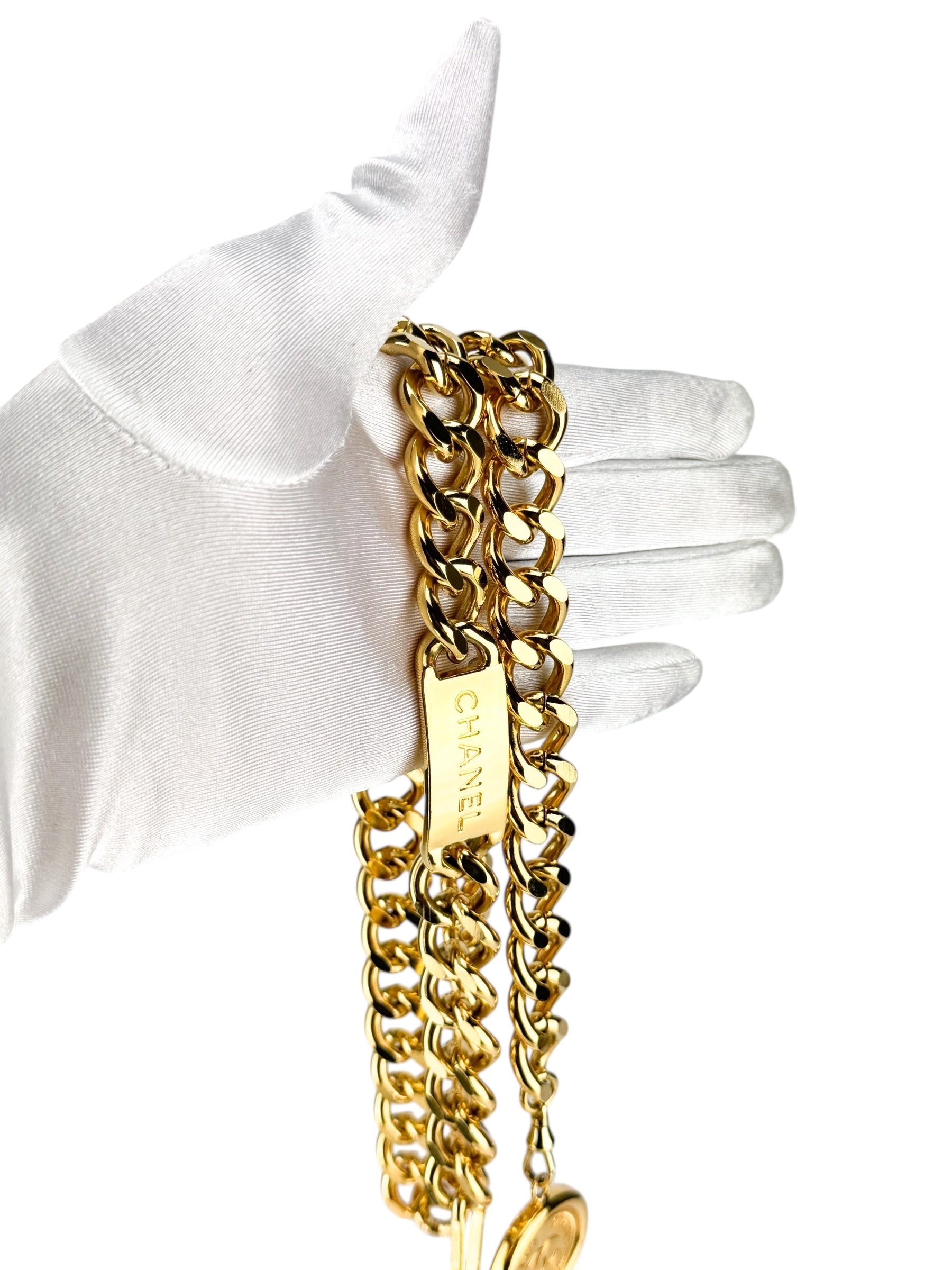 Chanel Gold CC Medallion Chain Belt
