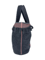 Chanel Black and Pink Terry Cloth Bag, Pouch and Towel 3-piece Set