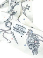 Hermes White Les Cles a Pois Silk Twilly