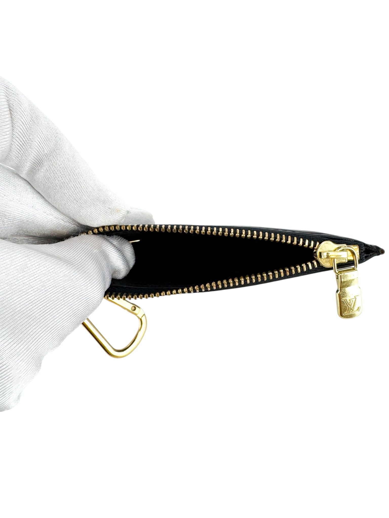 Louis Vuitton Noir Epi Leather Pochette Cles Coin Case