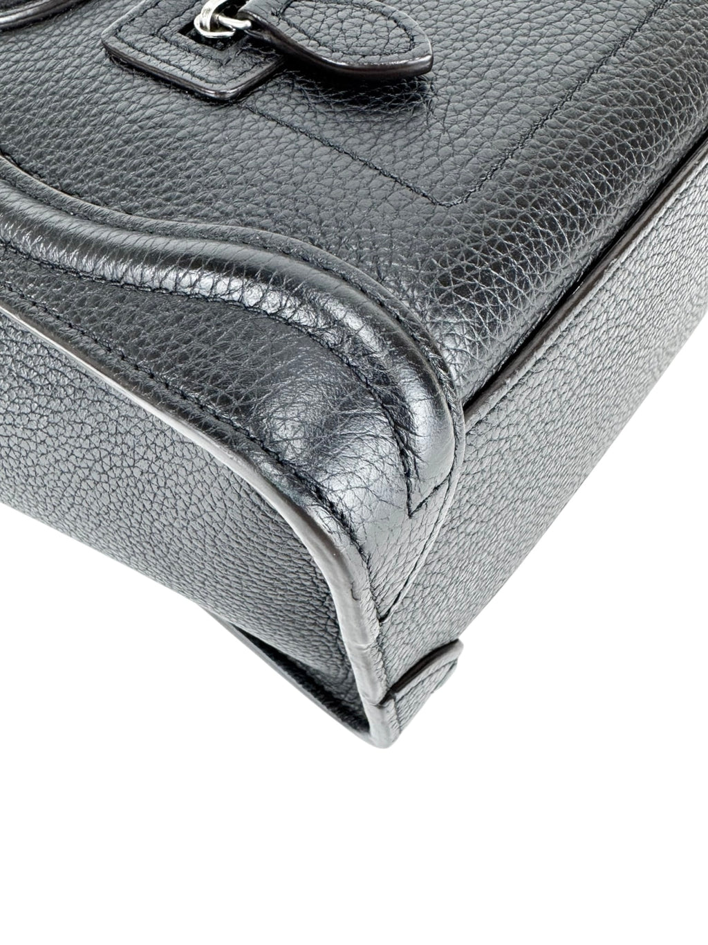 Celine Black Leather Luggage Bag Nano