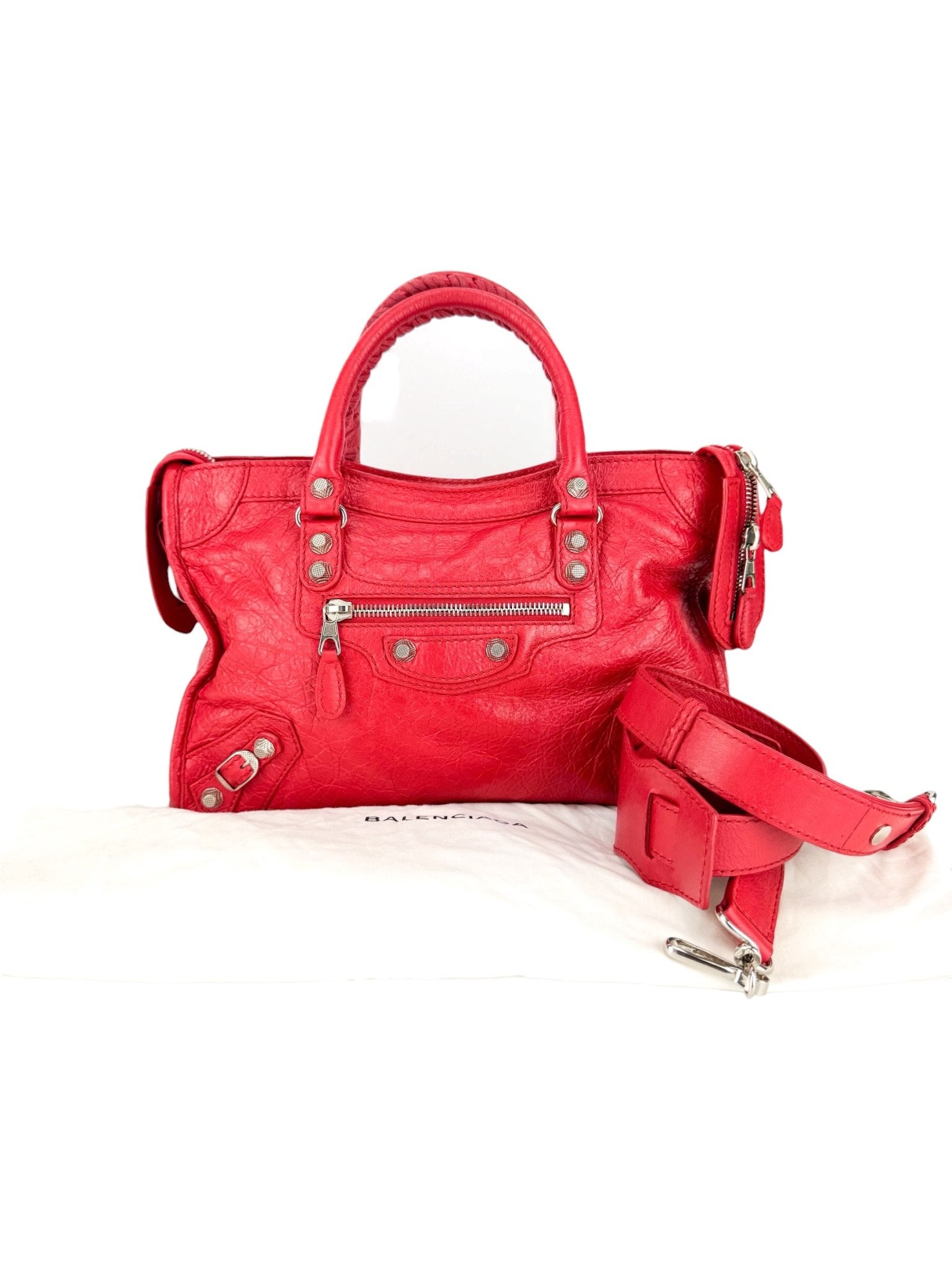 Balenciaga Pop Orange Leather Le City Bag Small – Luxury Anew