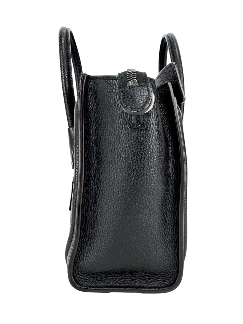 Celine Black Leather Luggage Bag Nano