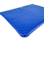 Chanel Blue Calfskin V Stitch Clutch Bag