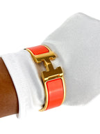 Hermes Orange Clic Clac Bracelet