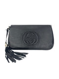 Gucci Black Pebbled Leather Soho Crossbody Bag
