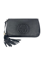 Gucci Black Pebbled Leather Soho Crossbody Bag