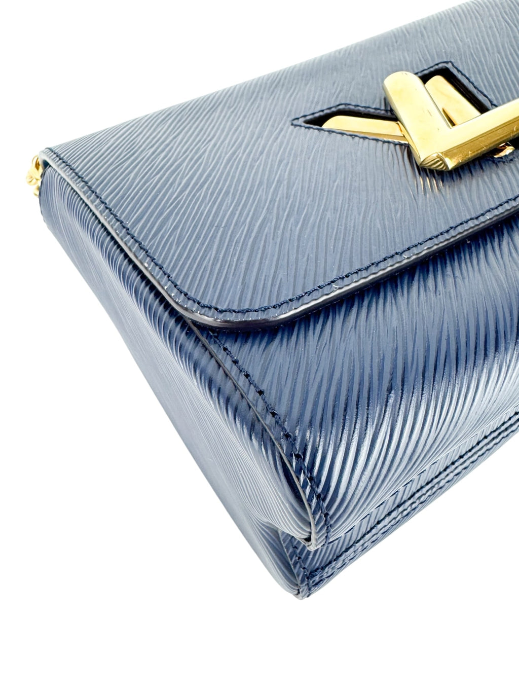 Louis Vuitton Navy Leather Twist Shoulder Bag