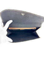 Christian Dior Canvas Leather Brown and Gray Trotter Clutch Bag