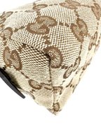 Gucci Brown Canvas and Leather Cosmetic Pouch