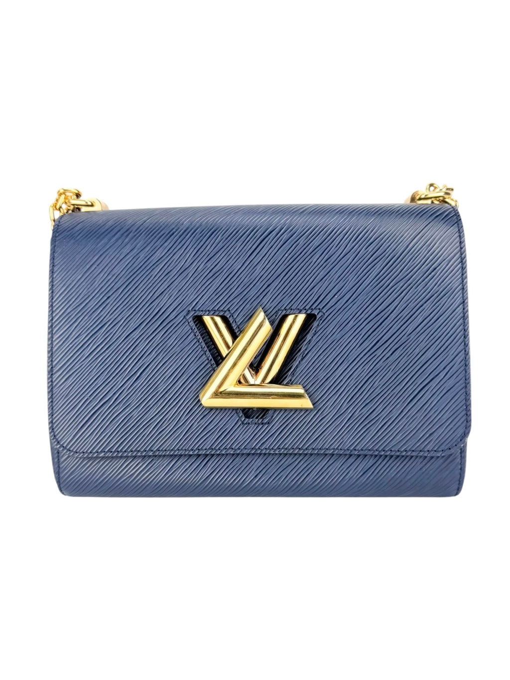 Louis Vuitton Navy Leather Twist Shoulder Bag