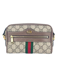 Gucci Brown and Beige Coated Canvas and Leather Ophidia Camera Bag