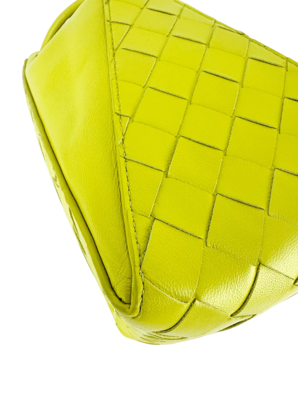 Bottega Veneta Lime Green Leather Bucket Bag