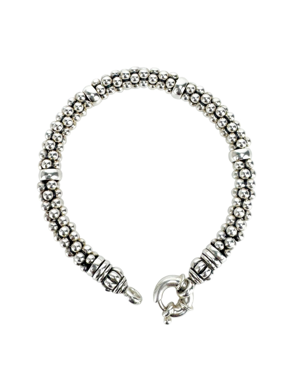 Lagos Sterling Silver Caviar Beaded Bracelet 6.25” - 6.75”