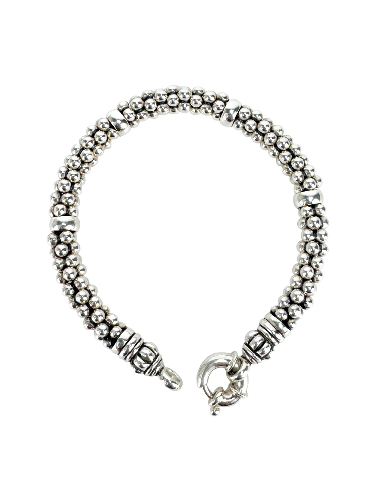 Lagos Sterling Silver Caviar Beaded Bracelet 6.25” - 6.75”