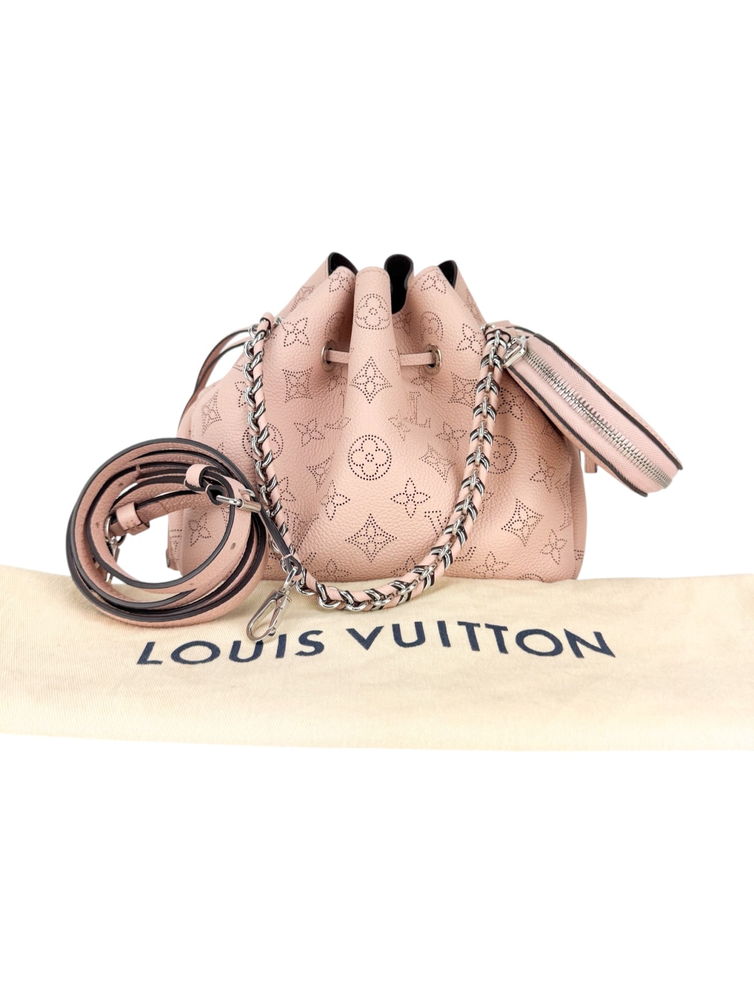 Louis Vuitton Pink Leather Mahina Bella Shoulder Bag