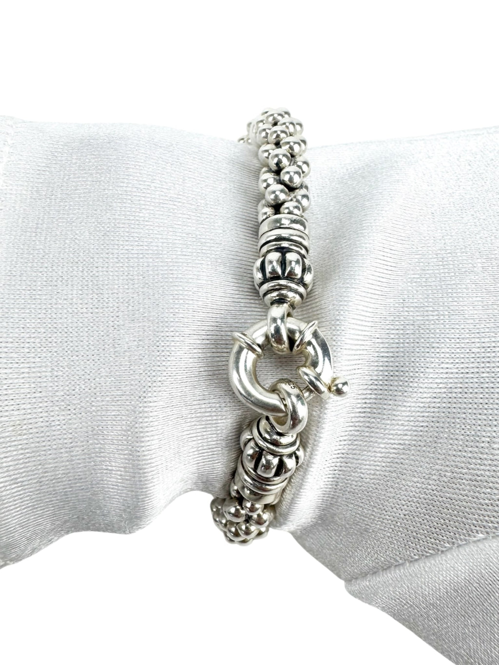 Lagos Sterling Silver Caviar Beaded Bracelet 6.25” - 6.75”