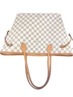 Louis Vuitton Damier Azur Canvas Leather Neverfull MM