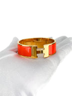 Hermes Orange Clic Clac Bracelet