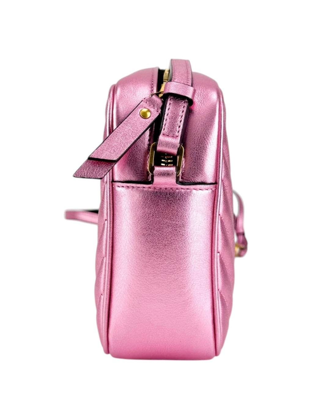 Saint Laurent Metallic Pink Lou Camera Bag