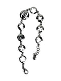Chanel Silver Cutout Charm Bracelet