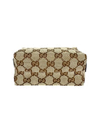 Gucci Brown Canvas and Leather Cosmetic Pouch