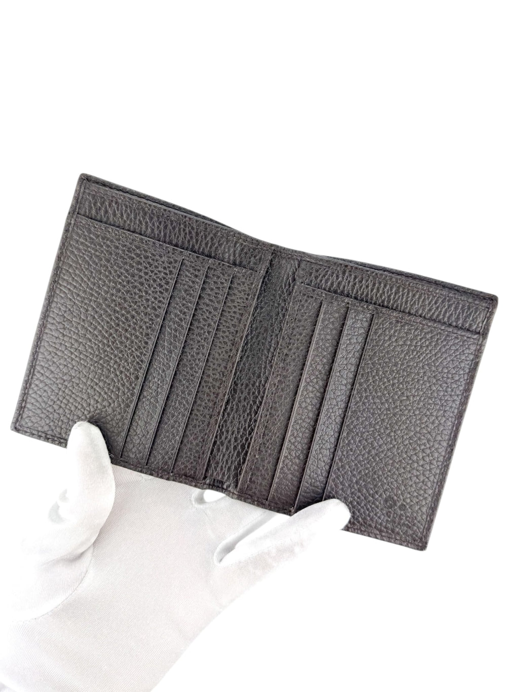 Gucci Brown Canvas and Leather GG Bifold Wallet