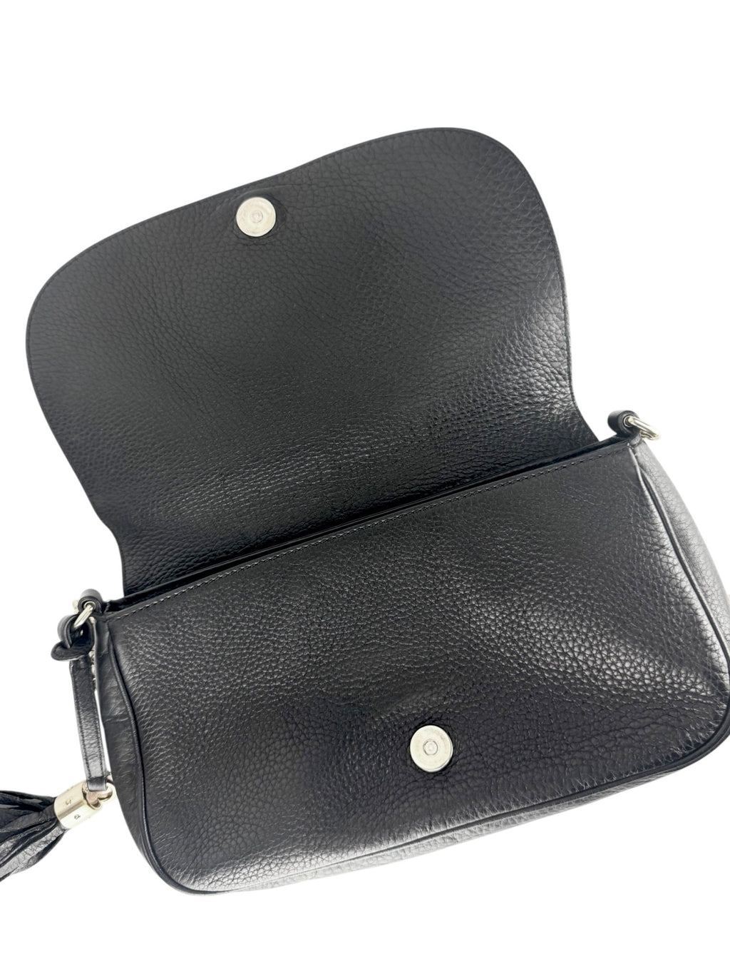 Gucci Black Pebbled Leather Soho Crossbody Bag