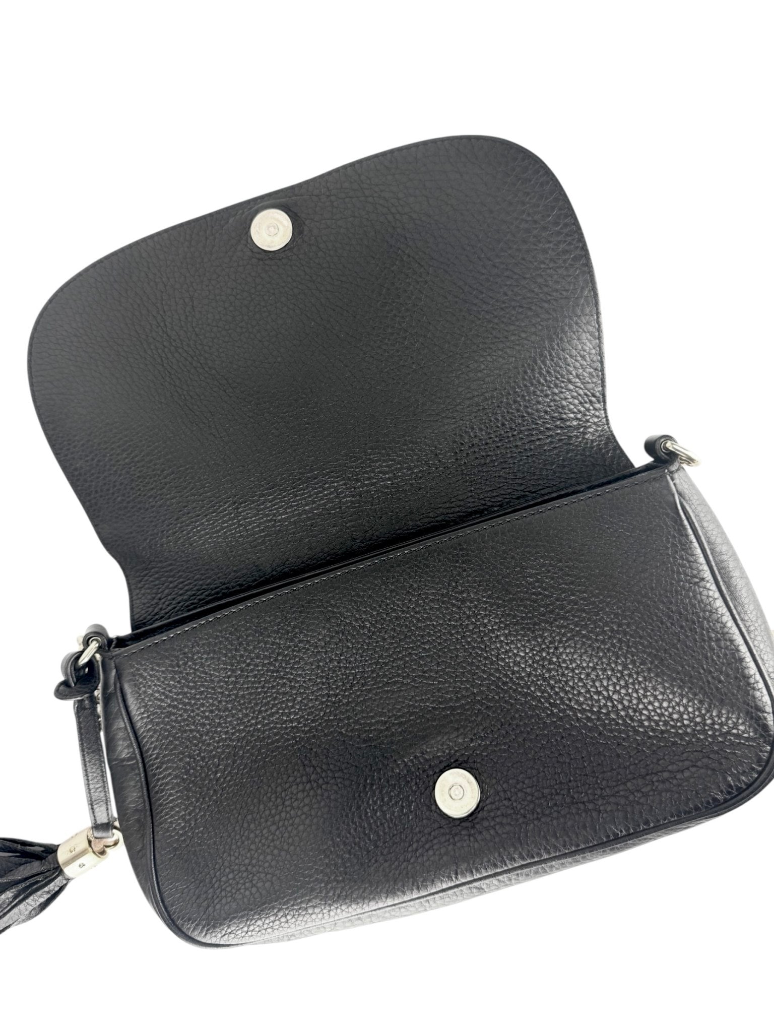 Gucci Black Pebbled Leather Soho Crossbody Bag