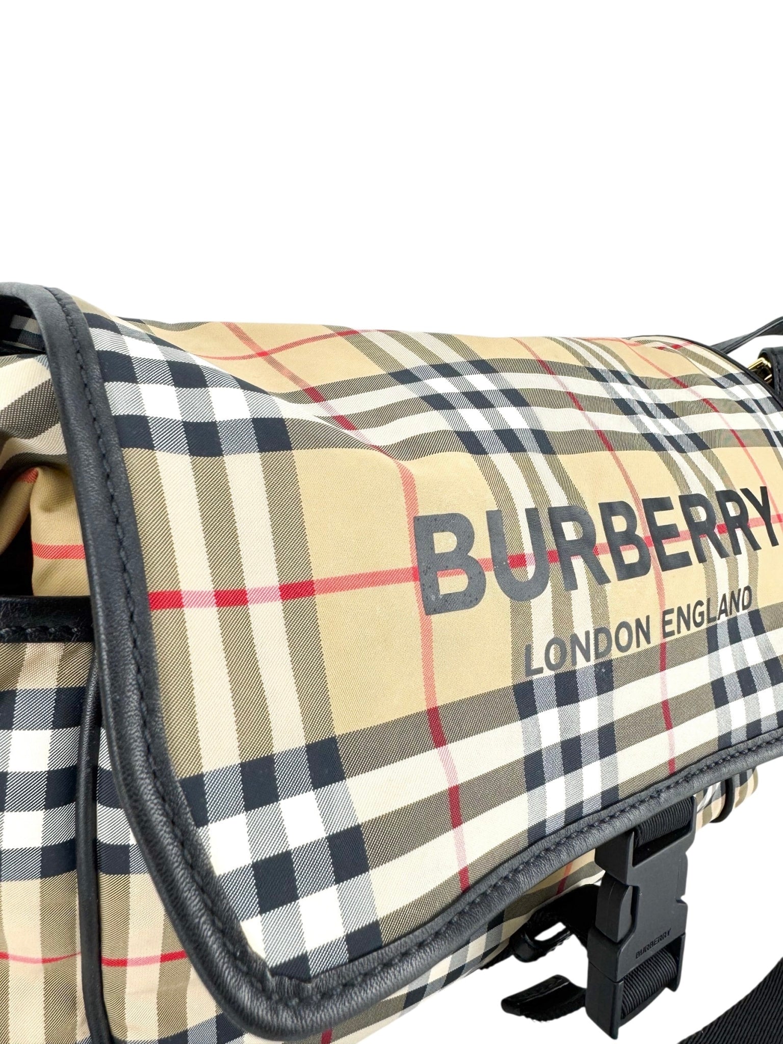 Burberry Nylon Nova Check Diaper Bag