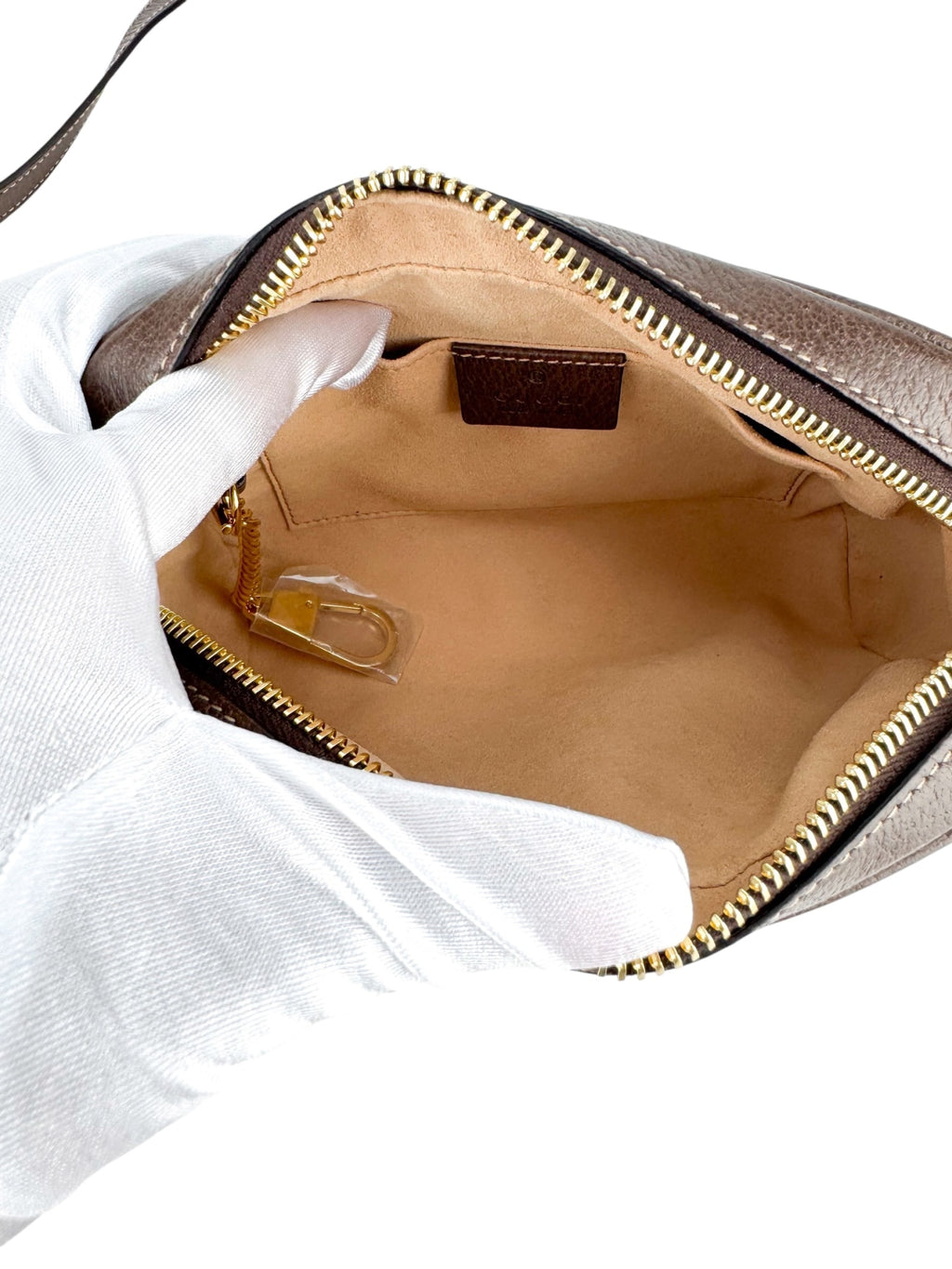 Gucci Brown and Beige Coated Canvas and Leather Ophidia Camera Bag