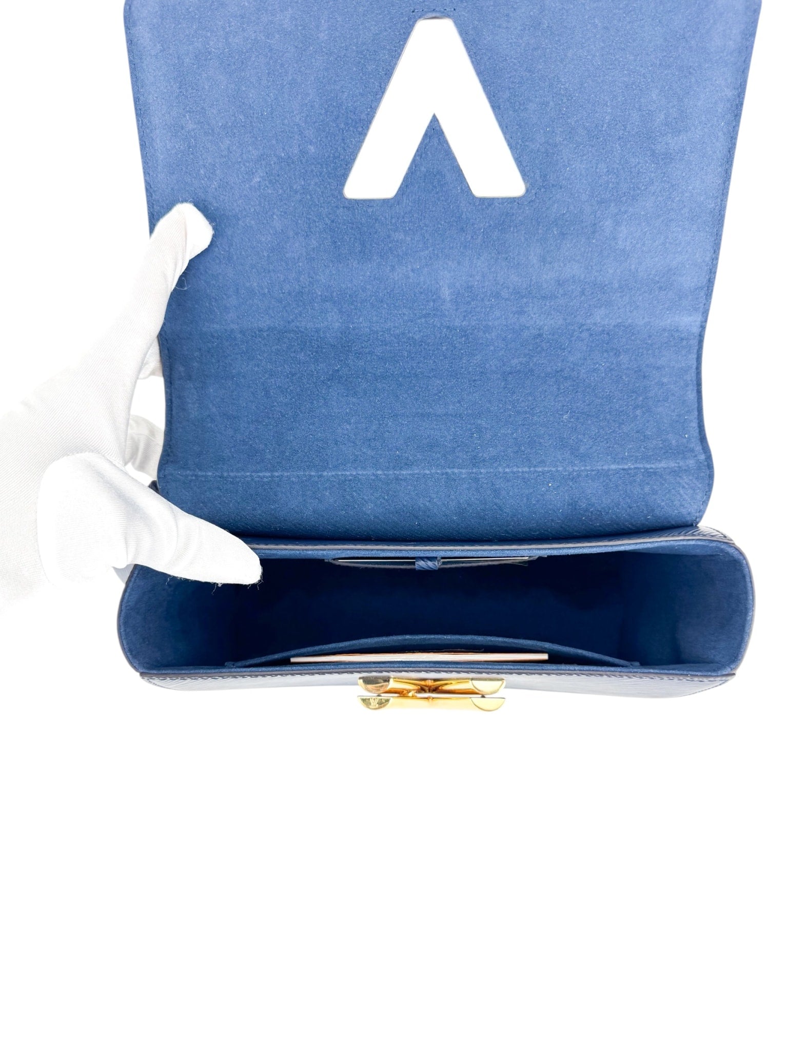 Louis Vuitton Navy Leather Twist Shoulder Bag